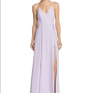 Fame and Partners Tilbury Wrap Gown in Lilac